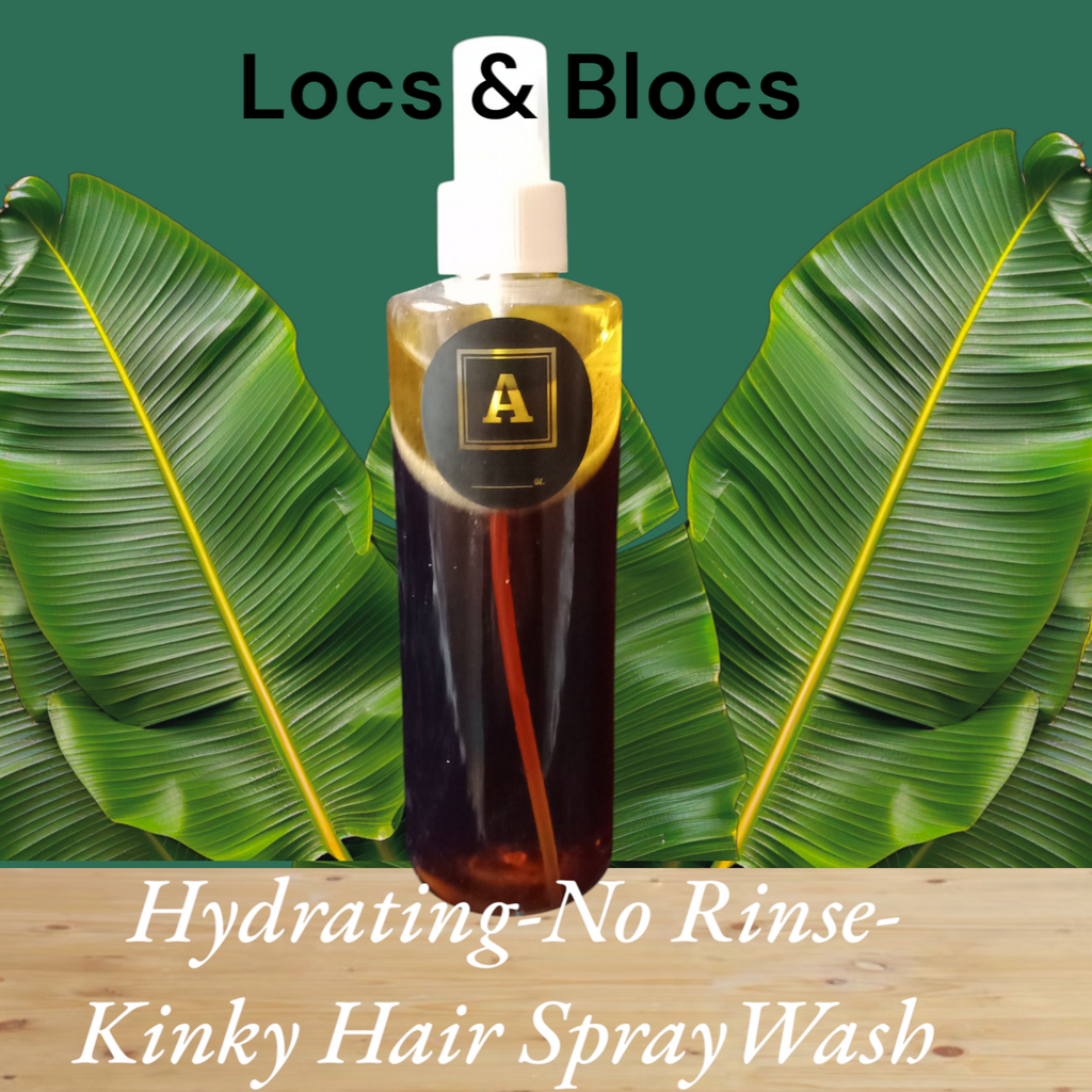 Body - Locs & Blocs - Anti-Itch Spray/Wash for  kinky hair - No need to rinse out! Moisturizing Black Tea Formula.