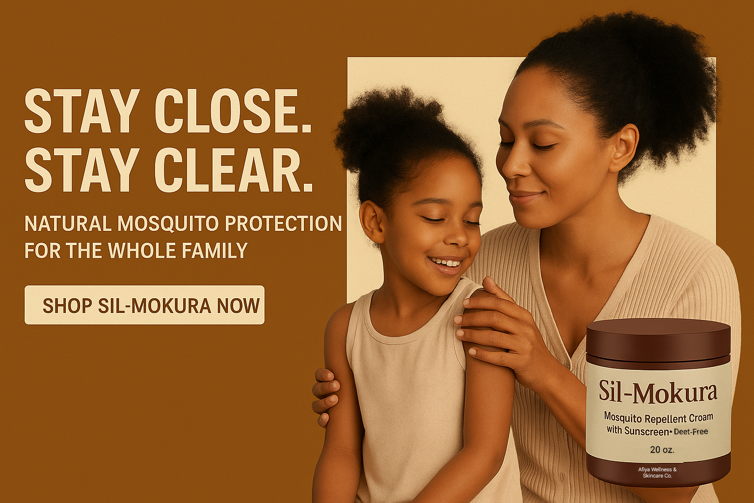 Body - Outdoor - Deet-Free Sil-Mokura Mosquito Repellent Cream w/ Sunscreen for whatever the day demands.